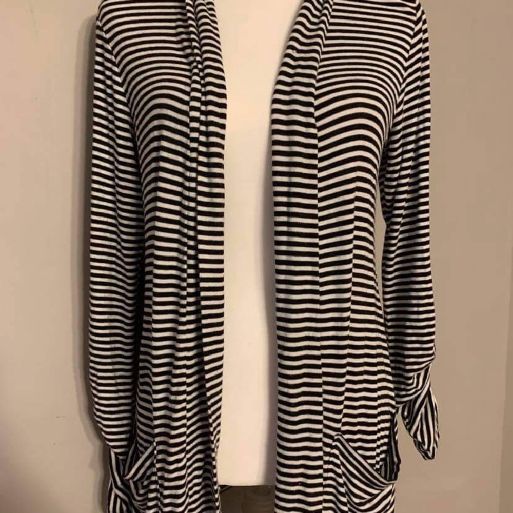 Bobeau duster black/white size small